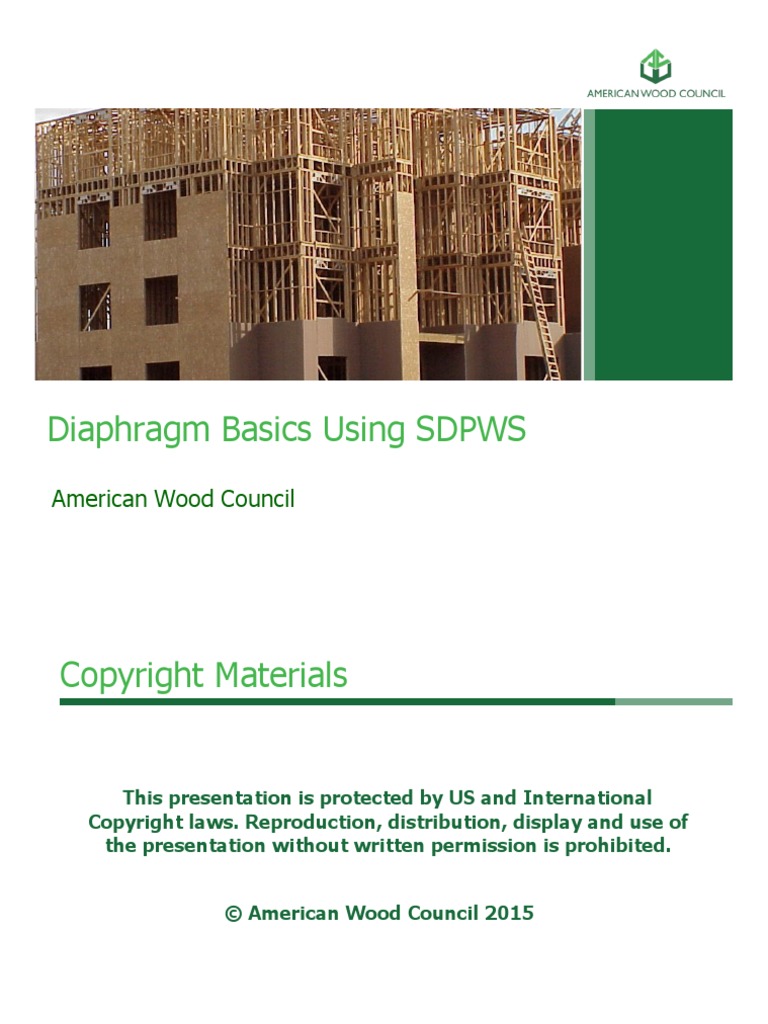 Diaphragm Basics Using Sdpws Wood Products PDF | PDF | Framing ...