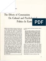 The Effects of Communism: On Cultural and Psychological Politics in Eastern Europe