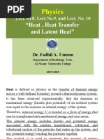 Lect. 8, 9, and 10, Heat