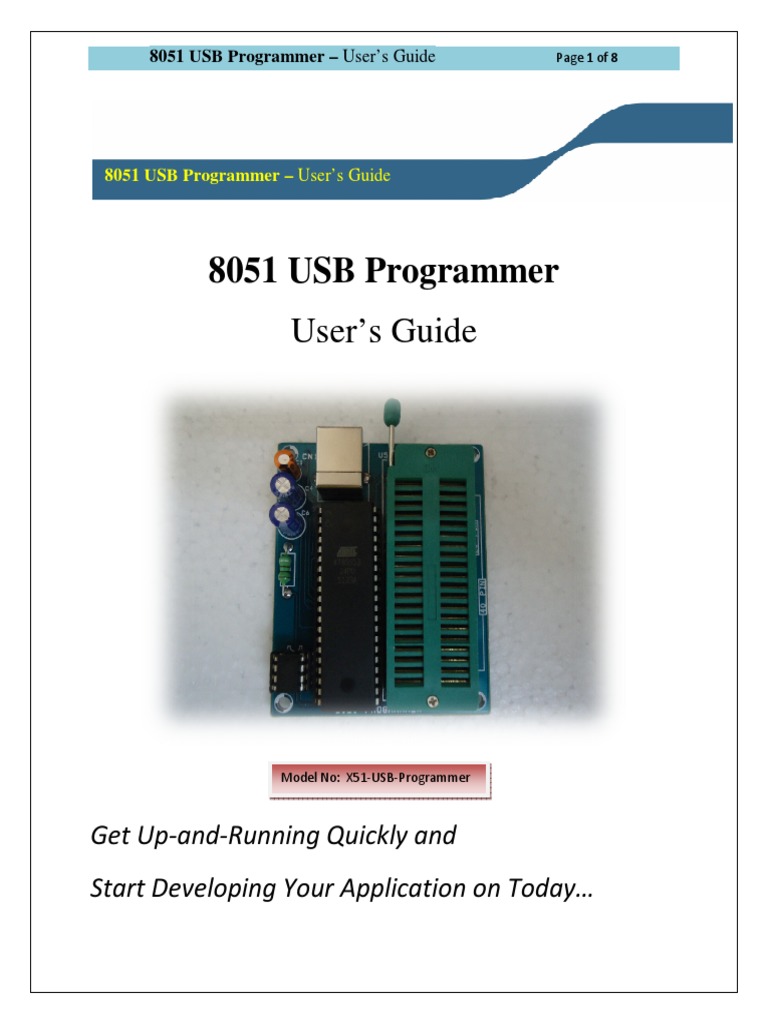 8051 Programmer Manual | PDF | Electrostatic Discharge | Usb