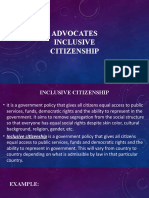 Advocates Inclusive Citizenship