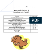 Integrated Algebra A: Notes/Homework Packet 5