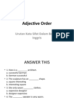 Adjective Order: Urutan Kata Sifat Dalam Bahasa Inggris