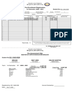 Pre-Enrollment Registration: 1st Semester, 2020 - 2021