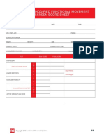 Modified Functional Movement Screen Score Sheet: Test Raw Score Final Score Comments