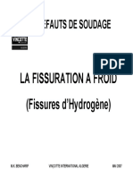 Defauts de Soudure - Fissuration À Froid (D'hydrogene) PDF