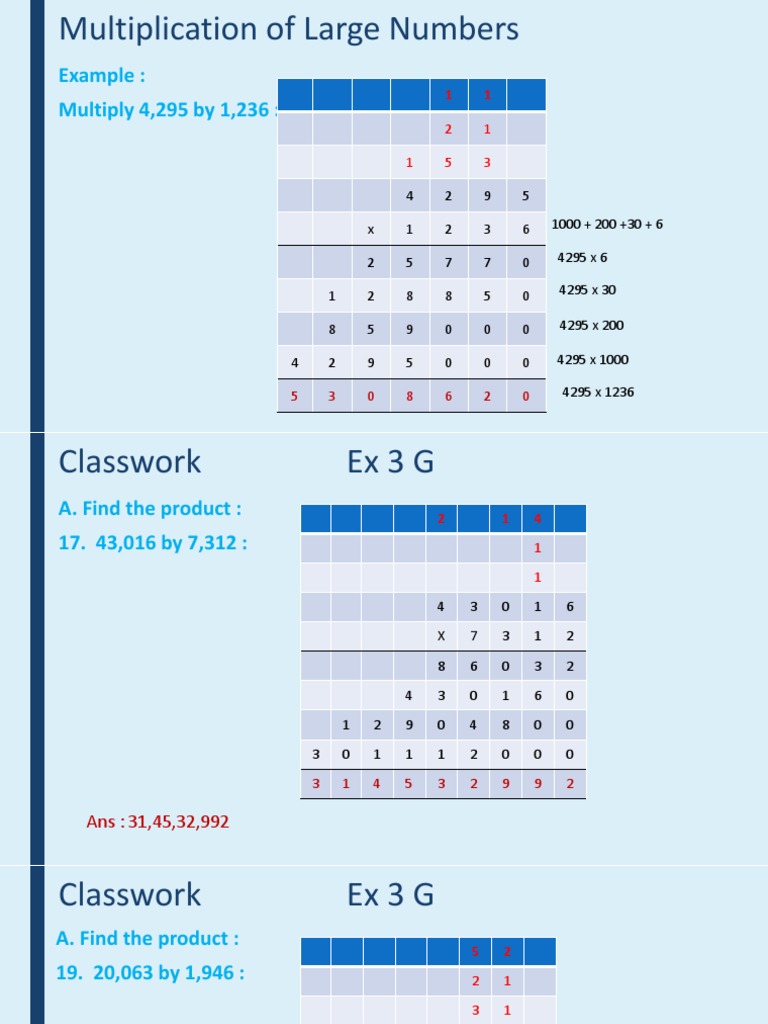 Operations On Large Numbers - Part 7 PDF | PDF | Arithmetic | Numbers