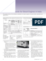 Emission standards for diesel gensets in India
