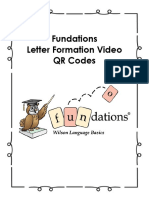 Fundations Letter Formation Video QR Codes