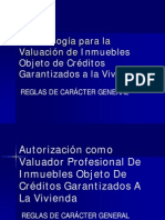 Metodología para la valuación de inmuebles objeto de créditos garantizados a la vivienda