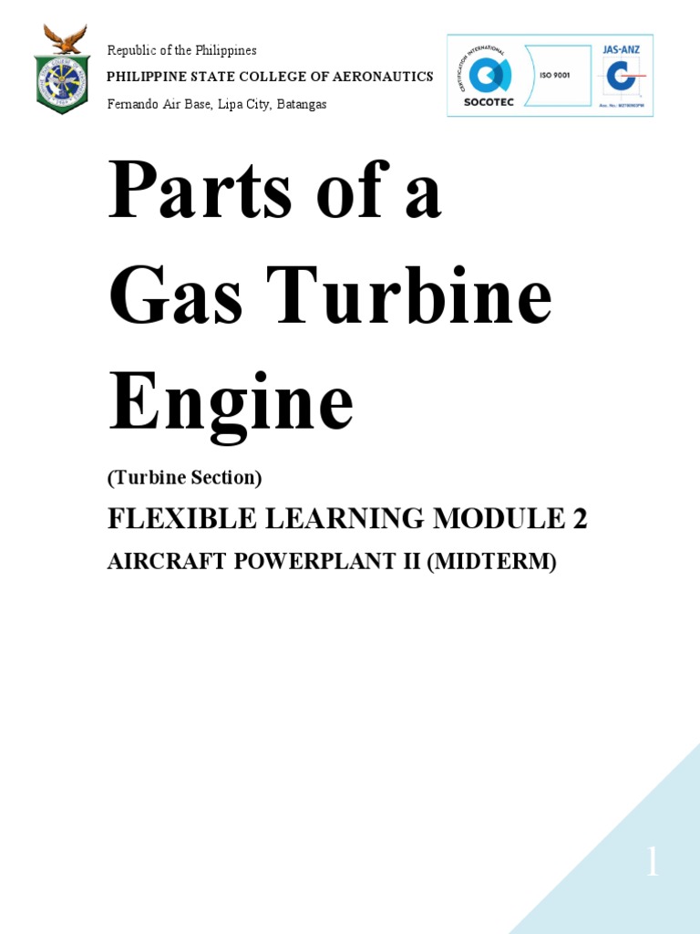 Parts of A Gas Turbine Engine: Flexible Learning Module 2 | PDF ...