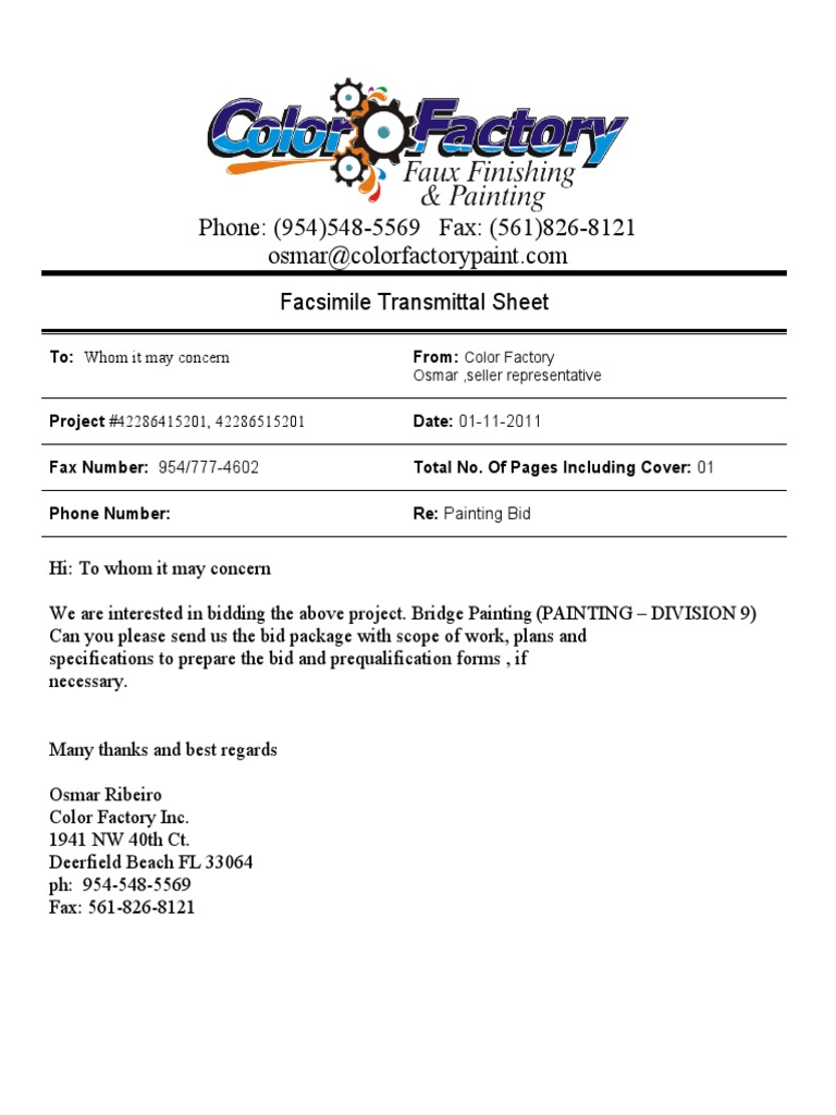 Color Factory Painting Bid Request | PDF | Art