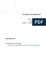 Strategic Management: Part II: Strategic Actions: Strategy Formulation Chapter 9: Cooperative Implications For Strategy