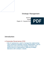 Strategic Management: Part III: Strategic Actions: Strategy Implementation Chapter 10: Corporate Governance and Ethics