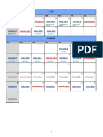 July-August availability calendar with elevations