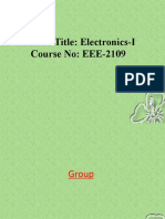 Course Title: Electronics-I Course No: EEE-2109