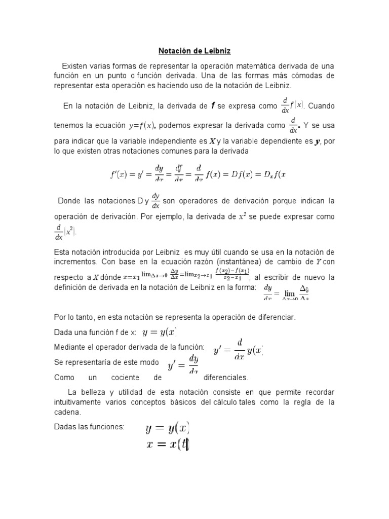 Notación de Leibniz PDF