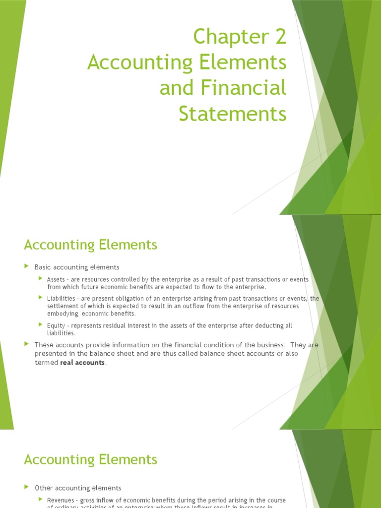 Accounting Elements and Financial Statements | PDF | Expense | Deferral