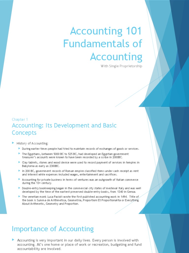 Accounting 101 Chapter 1 | PDF | Accounting | Business