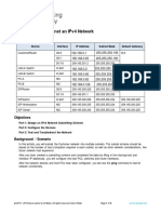 Packet Tracer - Subnet An Ipv4 Network: Addressing Table