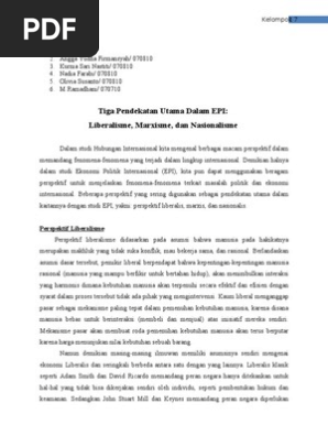 2nd Paper Kelompok Liberal Marxis Nasionalism Pdf