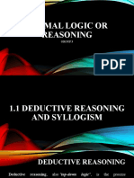 Formal Logic or Reasoning: Group 3