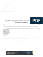 Cyber Security Questions and Answers - Information Security Technologies