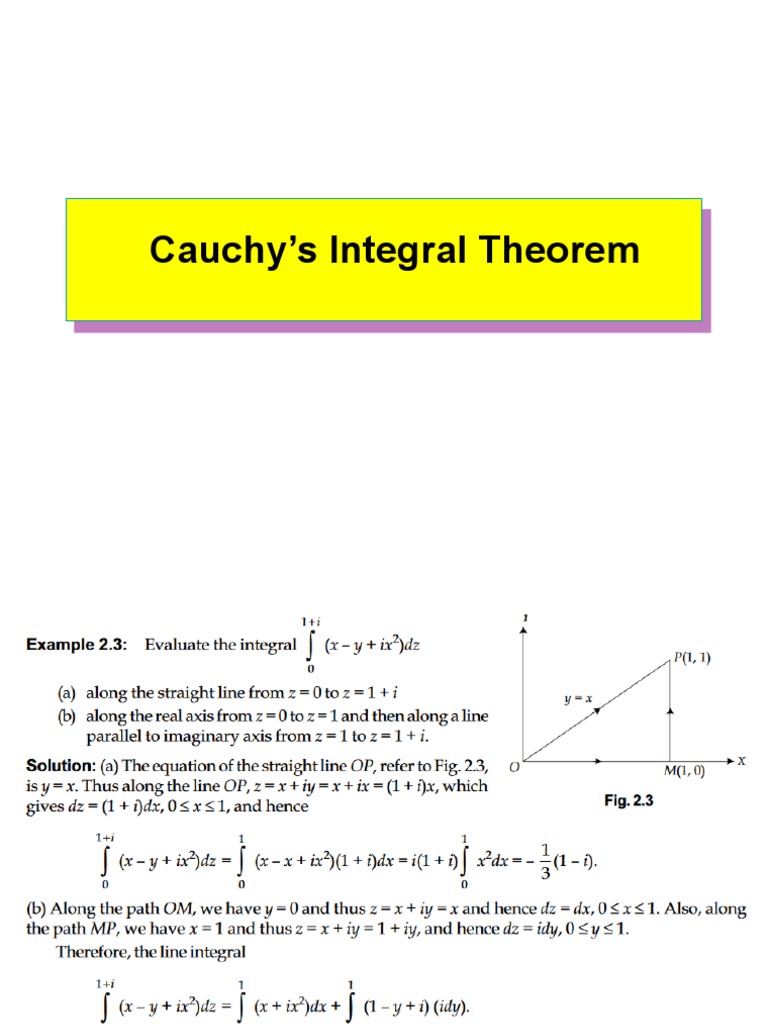 Cauchy's Integral Theorem Explained | PDF | Theoretical Physics ...
