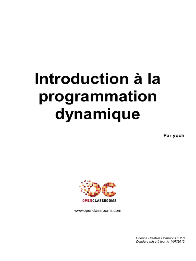 Introduction à la programmation dynamique | PDF | Programmation ...
