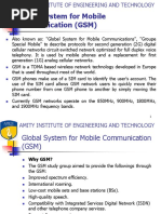 Global System For Mobile Communication (GSM)