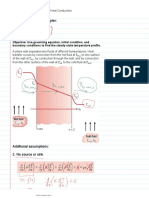 The Plane Wall: Assumptions For This Chapter: 1-D Heat Conduction 1. Steady-State Situation 2