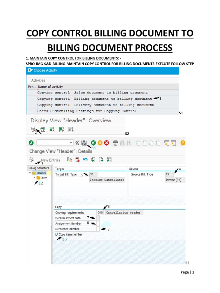 Copy Control for Billing Documents in SAP | PDF | Pricing | Business