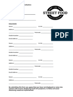 Track and Trace Form