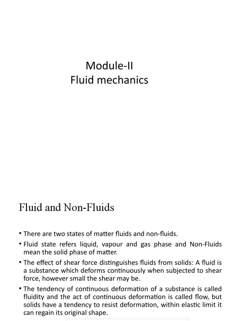 M2 Fluid Mechanics Basics PDF Boundary Layer Buoyancy