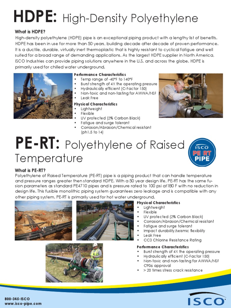 HDPE, PE-RT, PP-RCT Pipes & Couplings | PDF | Polyethylene | Pipe ...