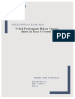 Ringkasan Dan Rangkuman Politik Pembangunan Hukum Nasional Dalam Era Pasca Reformasi - Larasati Endah Purnamasari Endah - 22 - 22 September 2020