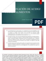 Determinación de Acidez y PH en Alimentos - Laboratorio