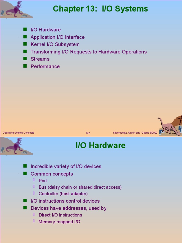 CH 13 | PDF | Input/Output | Operating System