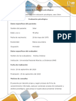 Propuesta de Evaluación Psicológica