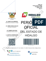 Periódico Oficial del Estado de Hidalgo 2020 Abril