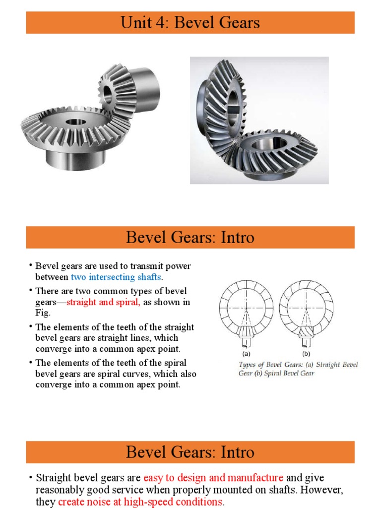 Unit4 Bevel Gears PDF Gear Kinematics