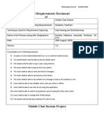 Mobile Chat System Initial Requirements Document