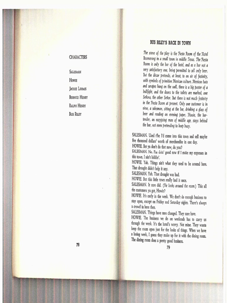 Bus Riley's Back in Town PDF | PDF