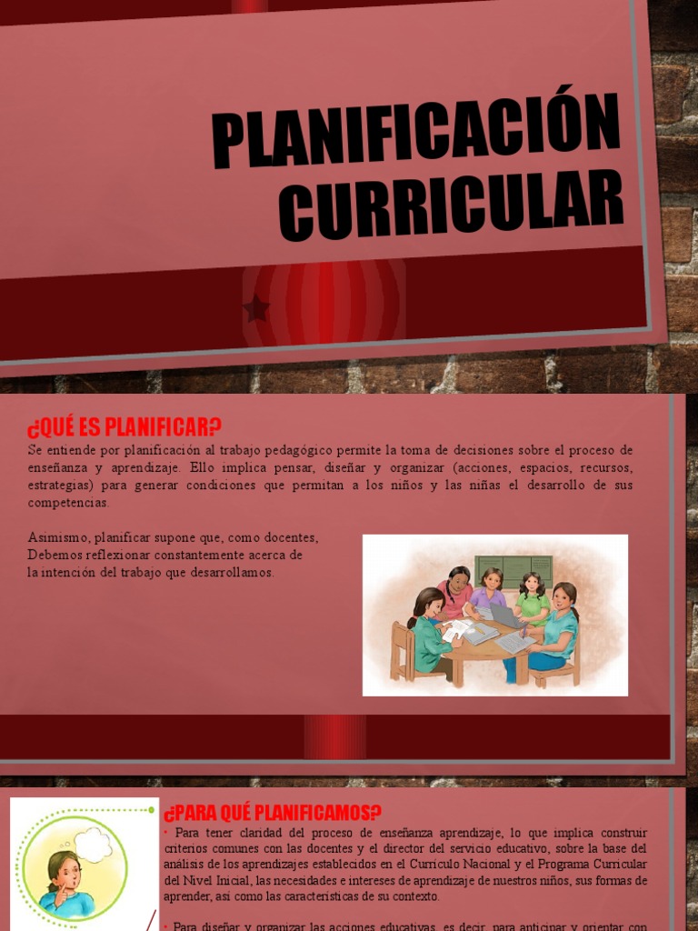 Planificación Curricular | PDF | Plan de estudios | Planificación