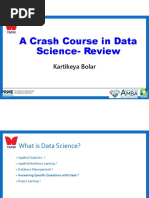 A Crash Course in Data Science Review