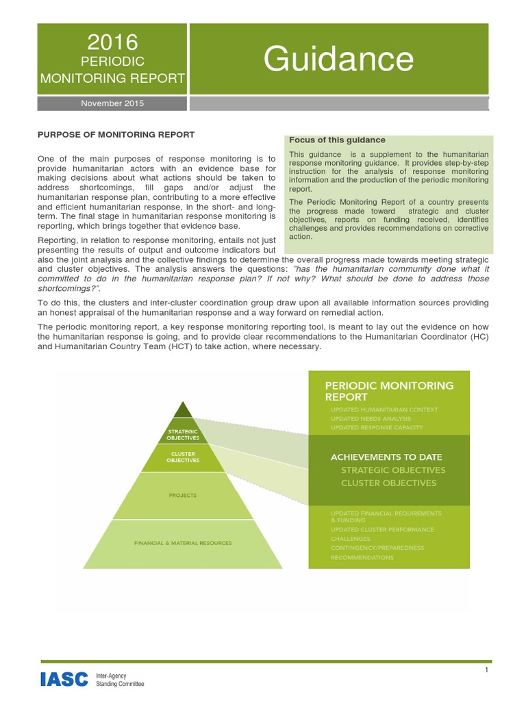 Periodic Monitoring Report Guidance | PDF | Cluster Analysis | Information