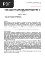 Seismic Performance of Reinforced Concrete Corner Beam-Column Joint Subjected To Bi-Directional Lateral Cyclic Loading