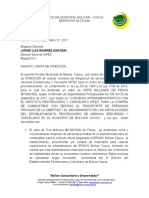 Carta de Intencion Municipio de Bolivar Cauca