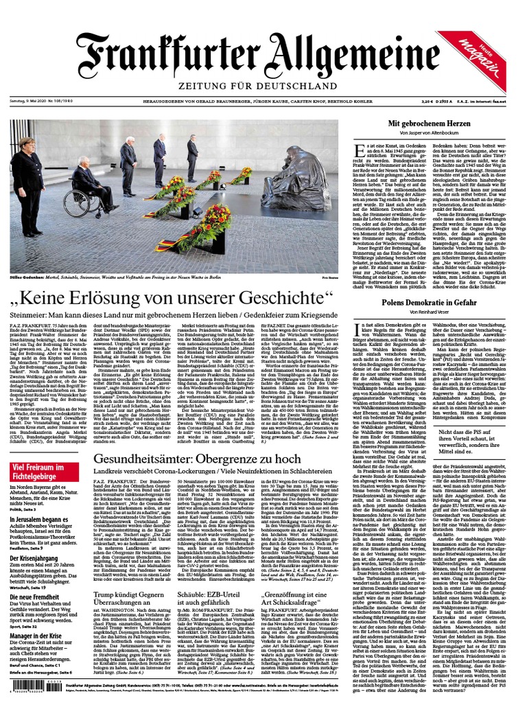 Frankfurter Allgemeine 09 Mai 2020 PDF  PDF