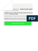 Thanks For Downloading The Maximal Aerobic Speed (MAS) Toolkit